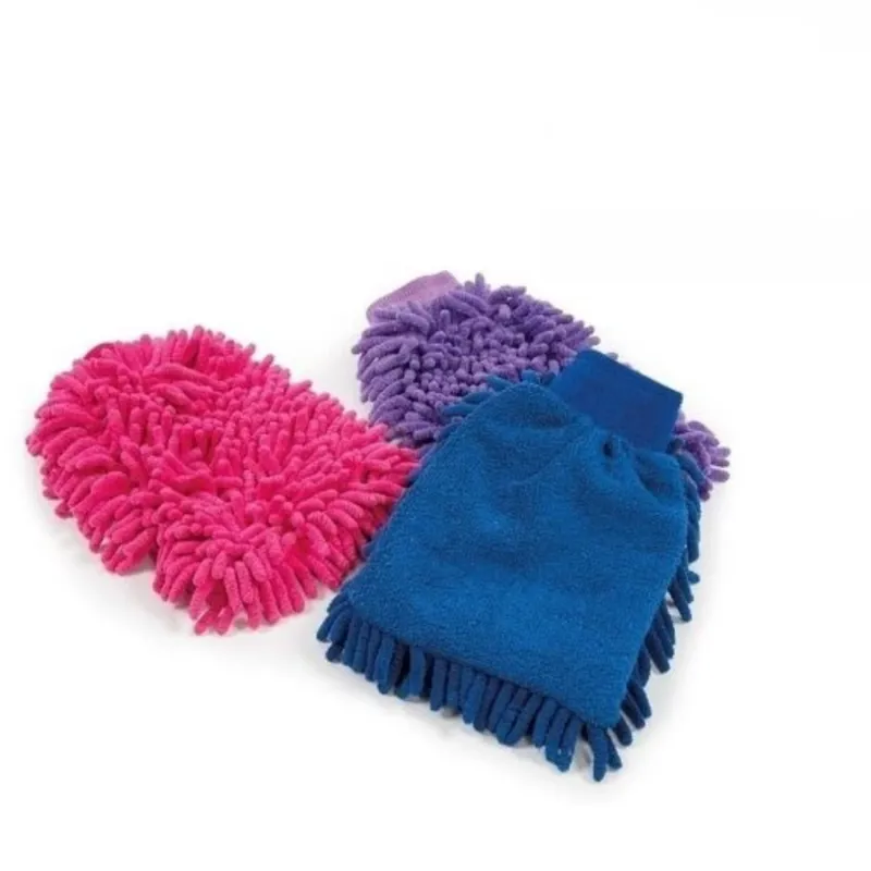 Shires Ezi-Groom Microfibre Grooming Mitt - Purple 